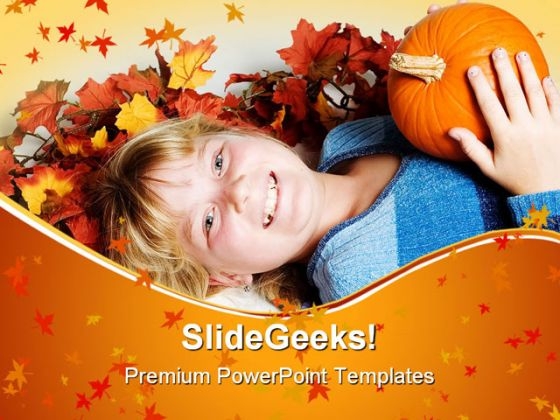 Happy Girl Nature PowerPoint Templates And PowerPoint Backgrounds 0511