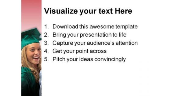 Happy Graduates Education PowerPoint Template 1010