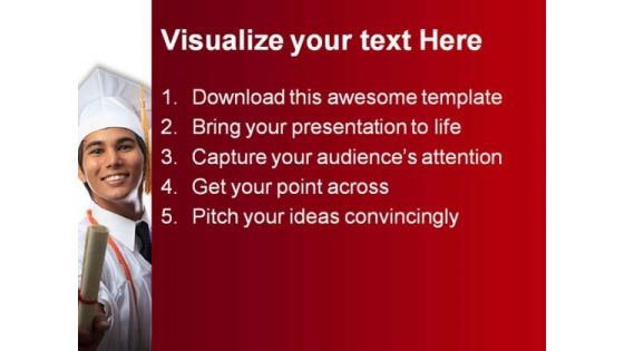 Happy Graduates Education PowerPoint Template 1010