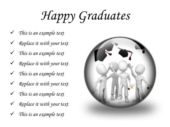 Happy Graduates Success PowerPoint Presentation Slides C