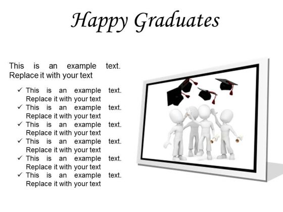 Happy Graduates Success PowerPoint Presentation Slides F