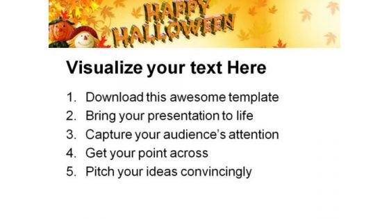 Happy Halloween Holidays PowerPoint Template 1010