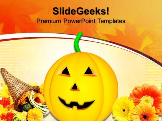 Happy Halloween Pumpkin Autumn Nature PowerPoint Templates And PowerPoint Themes 0912
