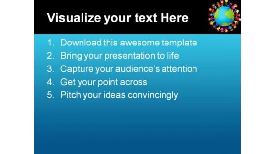 Happy Kids Global PowerPoint Template 0810