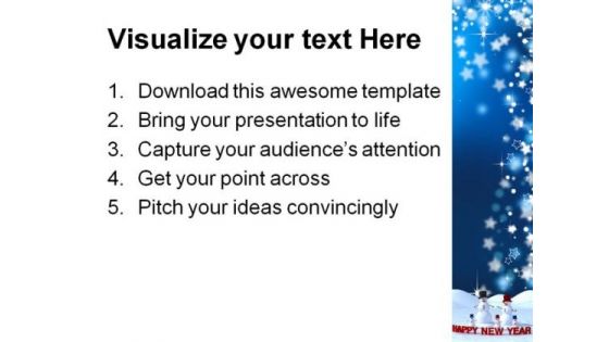 Happy New Year02 Festival PowerPoint Template 1010