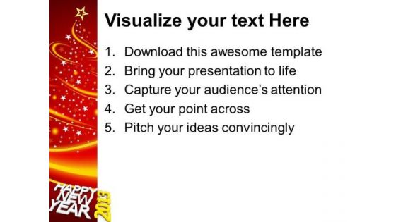 Happy New Year 2013 Festival PowerPoint Templates And PowerPoint Themes 0912