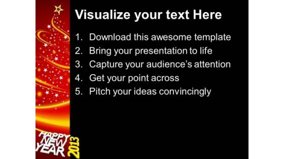 Happy New Year 2013 Festival PowerPoint Templates And PowerPoint Themes 0912