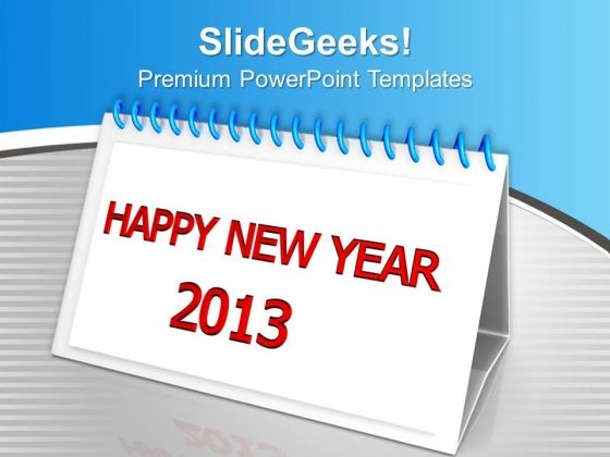 Happy New Year 2013 Wishes PowerPoint Templates Ppt Backgrounds For Slides 0513