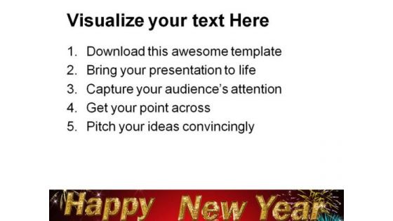 Happy New Year Festival PowerPoint Template 1010