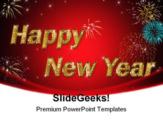 Happy New Year Festival PowerPoint Template 1010