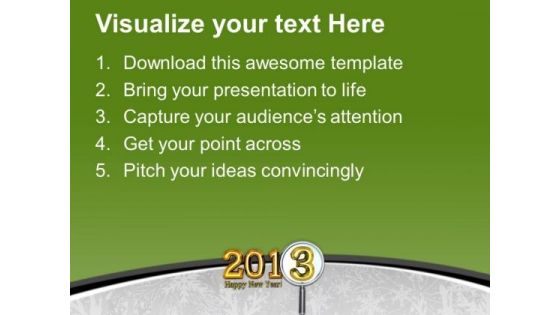 Happy New Year Theme 2013 PowerPoint Templates Ppt Backgrounds For Slides 0413