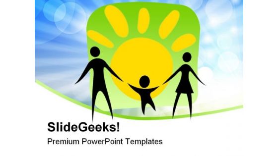 Happy Parents And Child Family PowerPoint Templates And PowerPoint Backgrounds 0611
