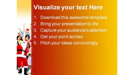 Happy People Christmas PowerPoint Templates And PowerPoint Backgrounds 0711
