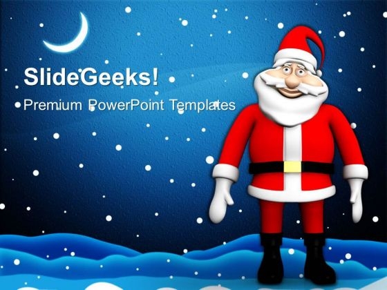 Happy Santa Clause Joy Christmas PowerPoint Templates Ppt Backgrounds For Slides 1212
