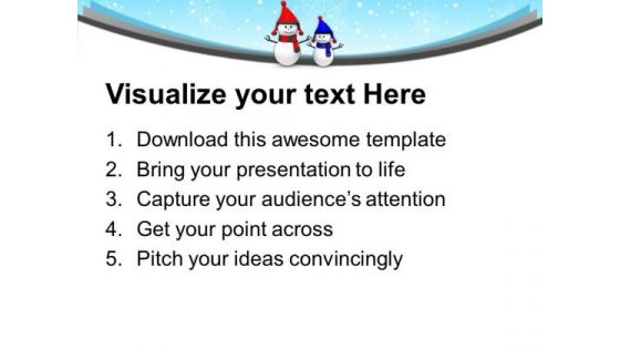 Happy Snowmen Winter Holidays PowerPoint Templates Ppt Backgrounds For Slides 0113