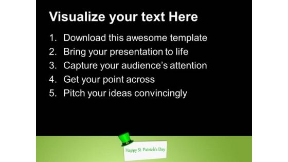 Happy St Patricks Day Card Celebration PowerPoint Templates Ppt Backgrounds For Slides 0213