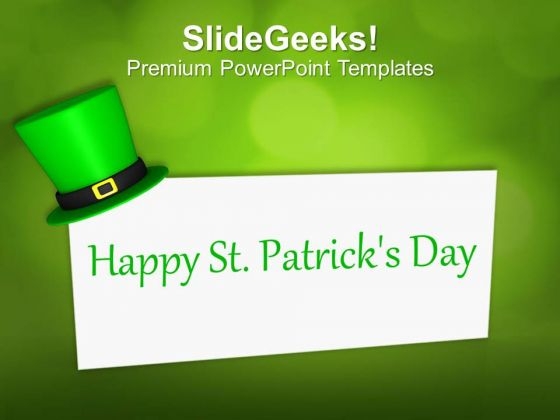 Happy St Patricks Day Card Celebration PowerPoint Templates Ppt Backgrounds For Slides 0213
