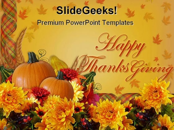 Happy Thanks Giving Holidays PowerPoint Template 1010