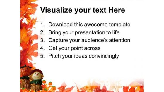 Happy Thanksgiving Autumn Festival PowerPoint Templates And PowerPoint Themes 0812