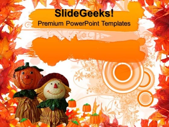 Happy Thanksgiving Autumn Festival PowerPoint Templates And PowerPoint Themes 0812
