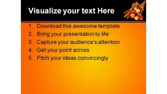 Happy Thanksgiving Religion PowerPoint Template 0610