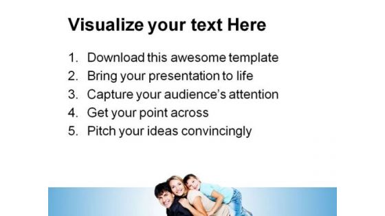 Happy Young Family PowerPoint Templates And PowerPoint Backgrounds 0411