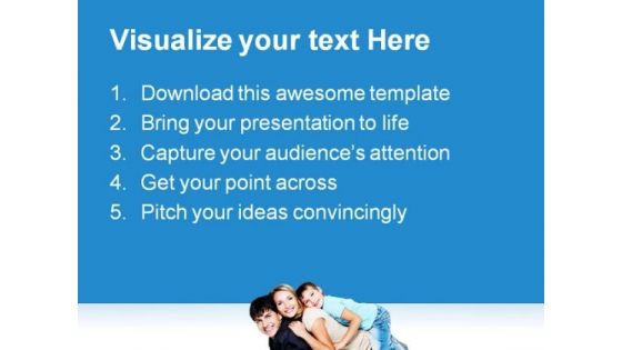 Happy Young Family PowerPoint Templates And PowerPoint Backgrounds 0411