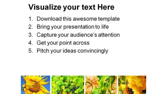 Harvest Concept Collage Agriculture PowerPoint Themes And PowerPoint Slides 0411