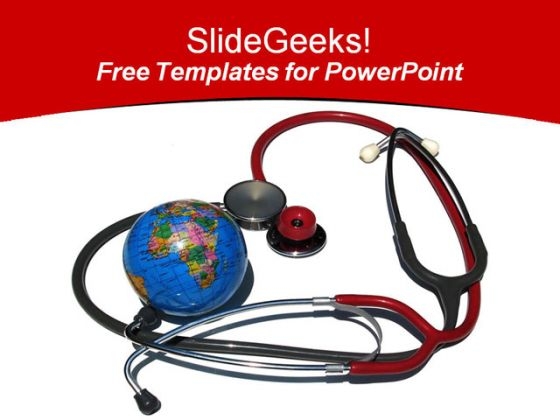 Medical Health PowerPoint Template with Globe