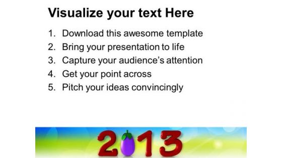 Health Concept In Upcoming Year Food PowerPoint Templates Ppt Backgrounds For Slides 1212