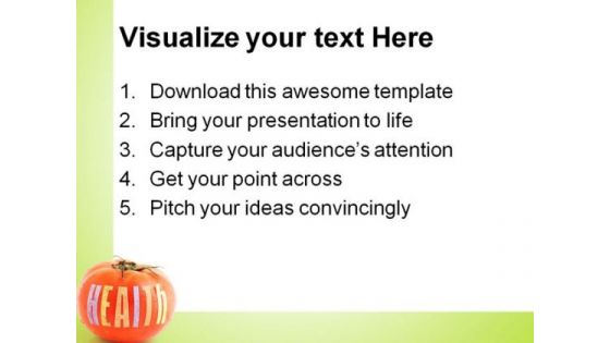 Health Tomato Food PowerPoint Templates And PowerPoint Backgrounds 0611