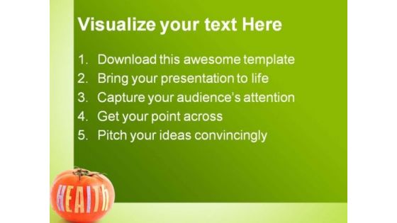 Health Tomato Food PowerPoint Templates And PowerPoint Backgrounds 0611
