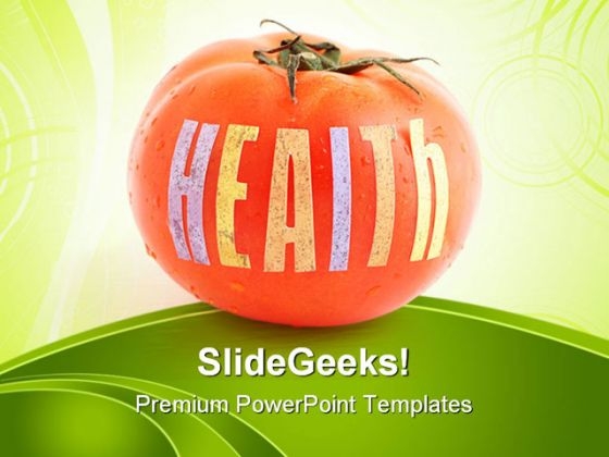 Health Tomato Food PowerPoint Themes And PowerPoint Slides 0611