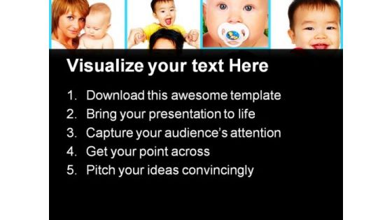Healthy Babies Medical PowerPoint Themes And PowerPoint Slides 0811