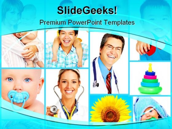 Healthy Babies Medical PowerPoint Themes And PowerPoint Slides 0811