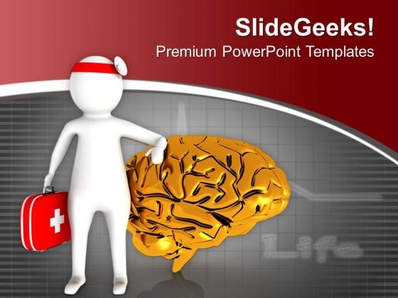 Healthy Brain Requires Right Medication PowerPoint Templates Ppt Backgrounds For Slides 0713