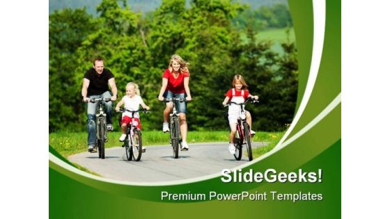 Healthy Family PowerPoint Background And Template 1210