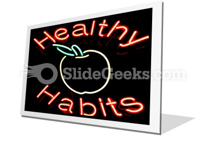 Healthy Habits PowerPoint Icon F