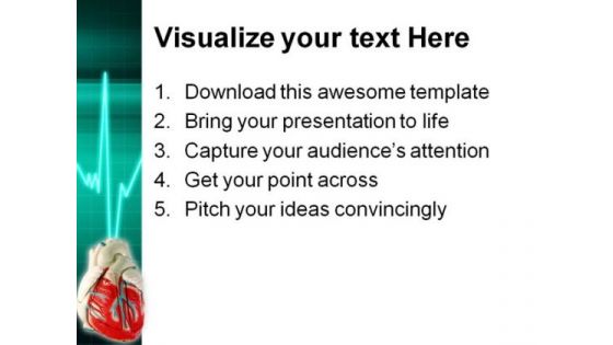 Healthy Heart Medical PowerPoint Template 0610
