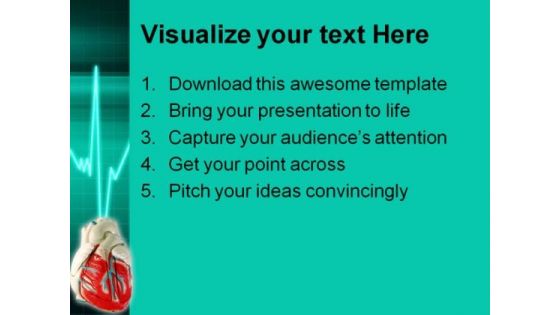 Healthy Heart Medical PowerPoint Template 0610