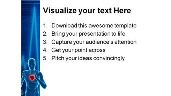 Healthy Heart People PowerPoint Template 0610