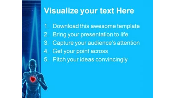 Healthy Heart People PowerPoint Template 0610