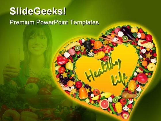 Healthy Life People PowerPoint Template 0610