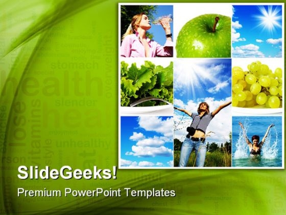 Healthy Lifestyle Concept Health PowerPoint Templates And PowerPoint Backgrounds 0811