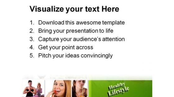 Healthy Lifestyle Fitness Health PowerPoint Templates And PowerPoint Backgrounds 0911