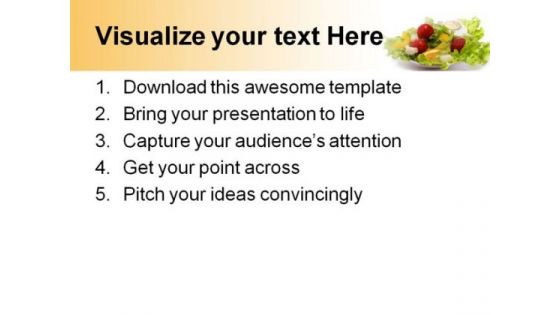 Healthy Salad Food PowerPoint Template 1110