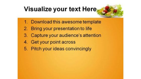 Healthy Salad Food PowerPoint Template 1110