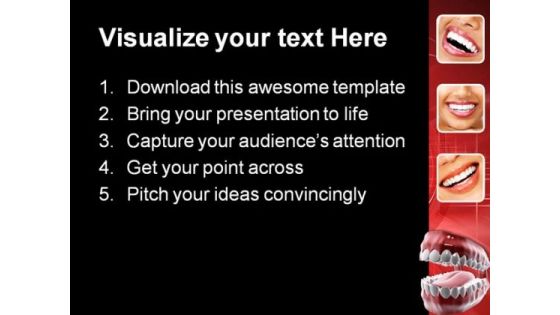 Healthy Teeth Medical PowerPoint Template 0610