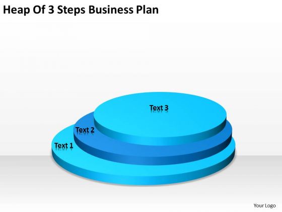 Heap Of 3 Steps Business Plan Financials PowerPoint Slides