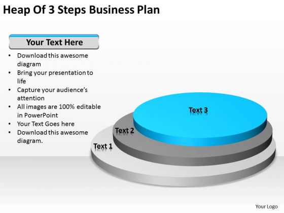 Heap Of 3 Steps Business Plan Ppt Help With PowerPoint Templates